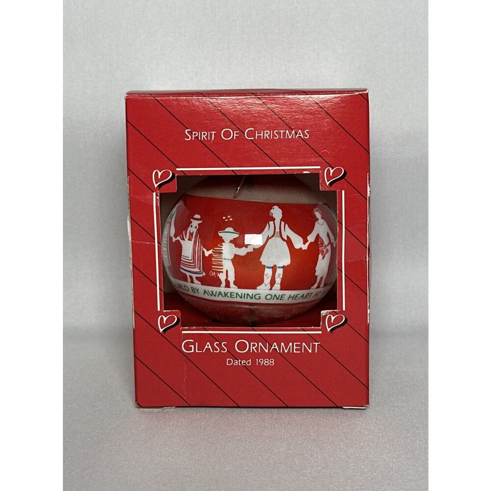 Hallmark Christmas Keepsake Glass Ornament 1988 SPIRIT OF CHRISTMAS